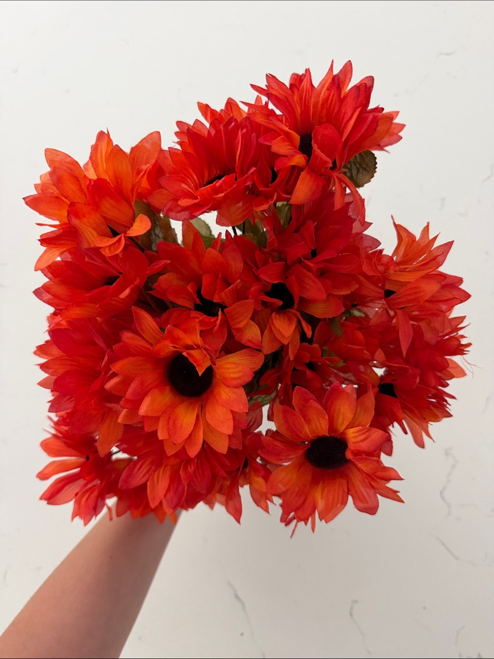 Artificial Orange Sunflower Bouquet - Home Accents
